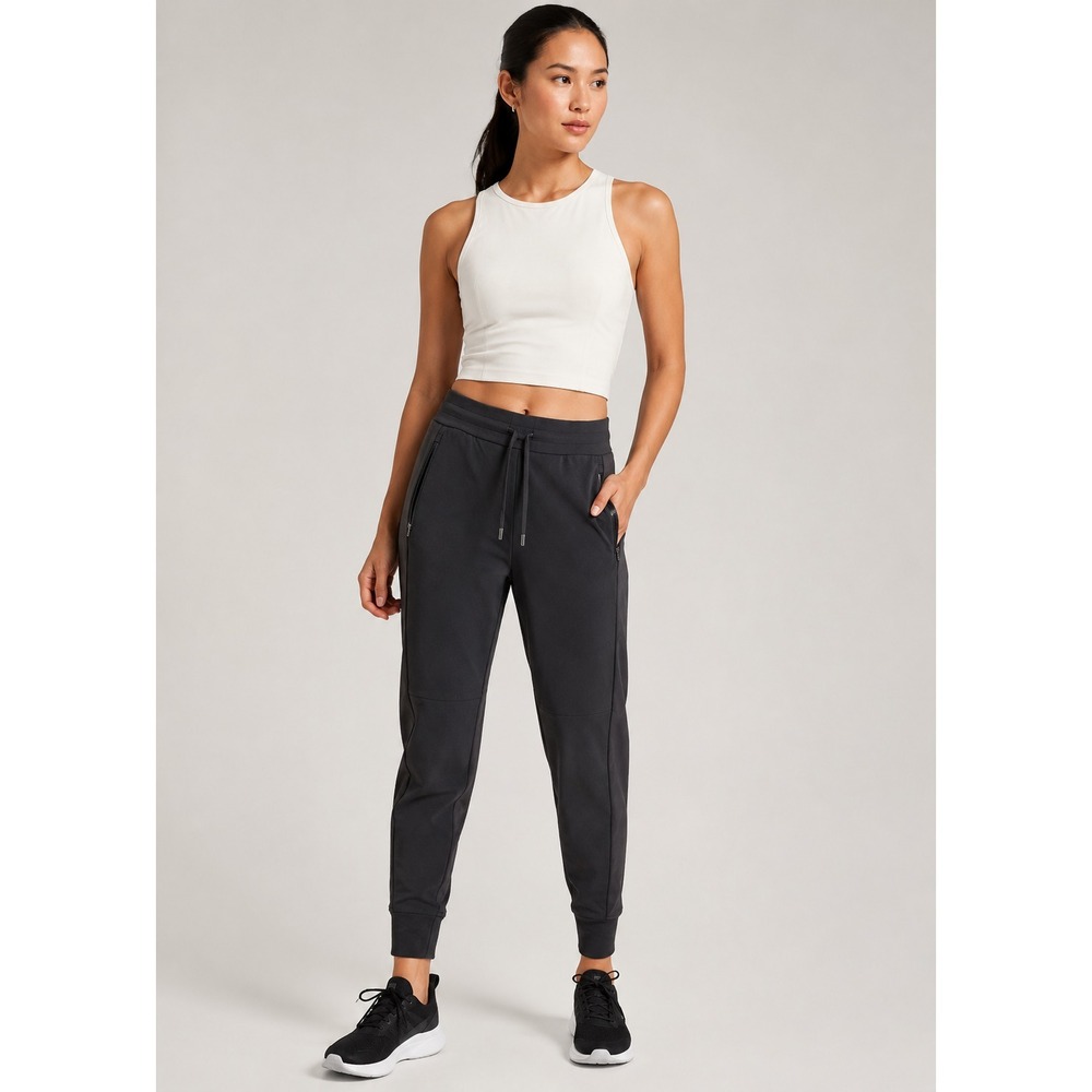 Athleta Headlands Hybrid Trek Jogger‎ Pants Sz 10 Black Active Running Hiking